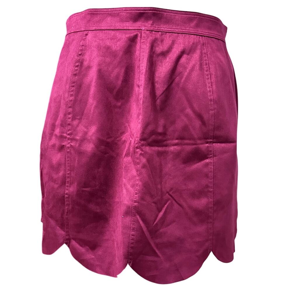 Red Camel Scalloped Button Front Mini Skirt Trendy A Line Festival Style XS Edgy - Picture 6 of 8